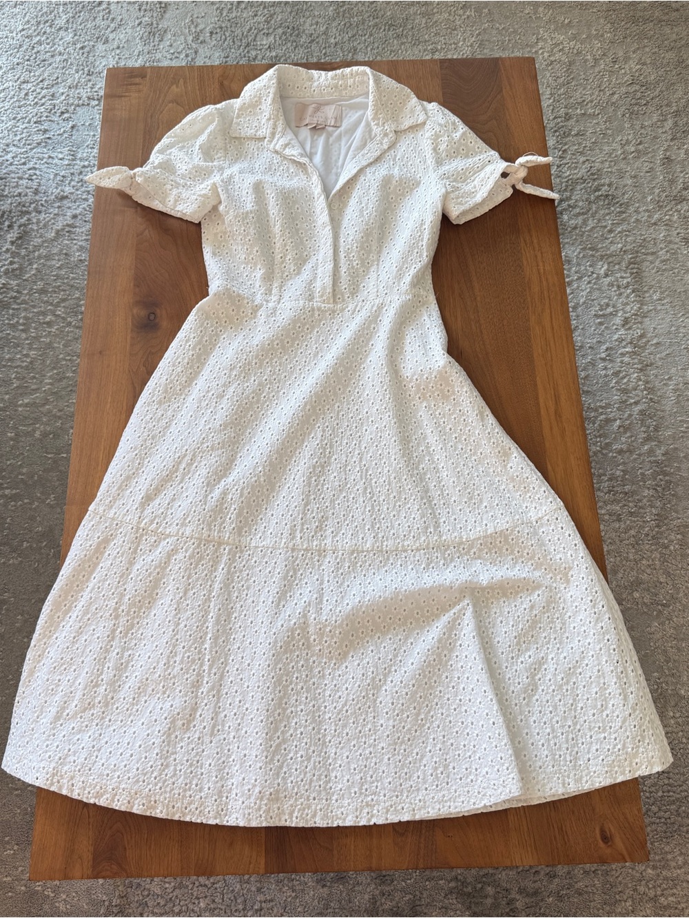 Gal Meets Glam The Judith White Midi Shirt Dress Size 2 - Picture 2 of 5